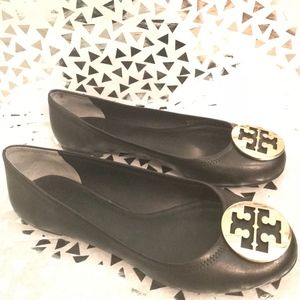 Tory Burch Chelsea Black Leather Ballet Flat